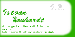 istvan manhardt business card